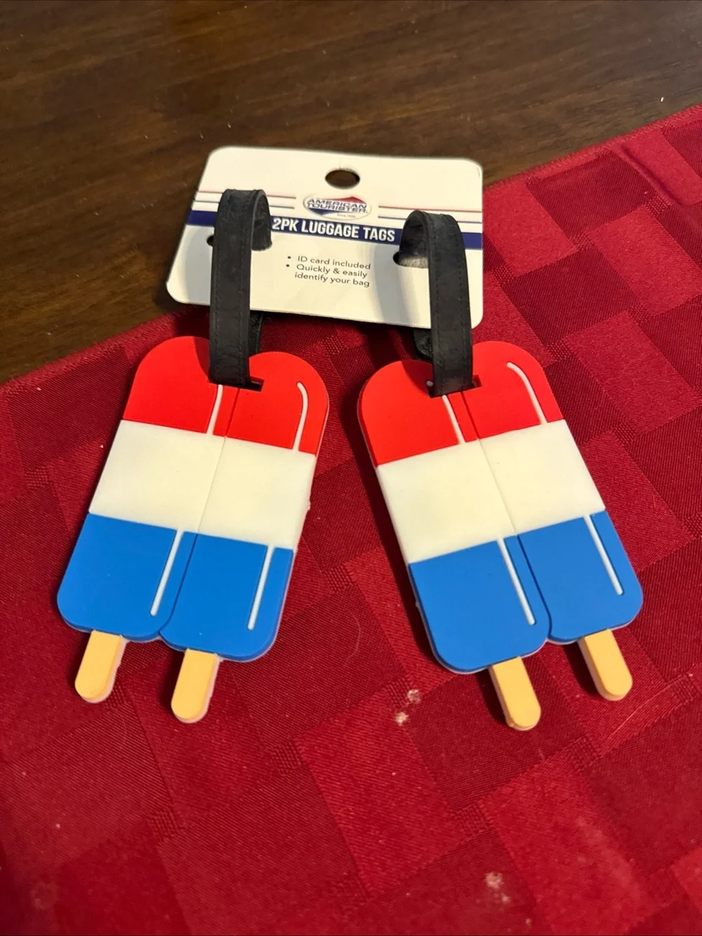 Patriotic Popsicle Luggage Tags - 2 Pack